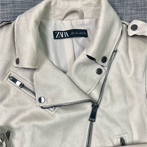 Zara Moto Faux Suede Moto Jacket - Picture 11 of 16